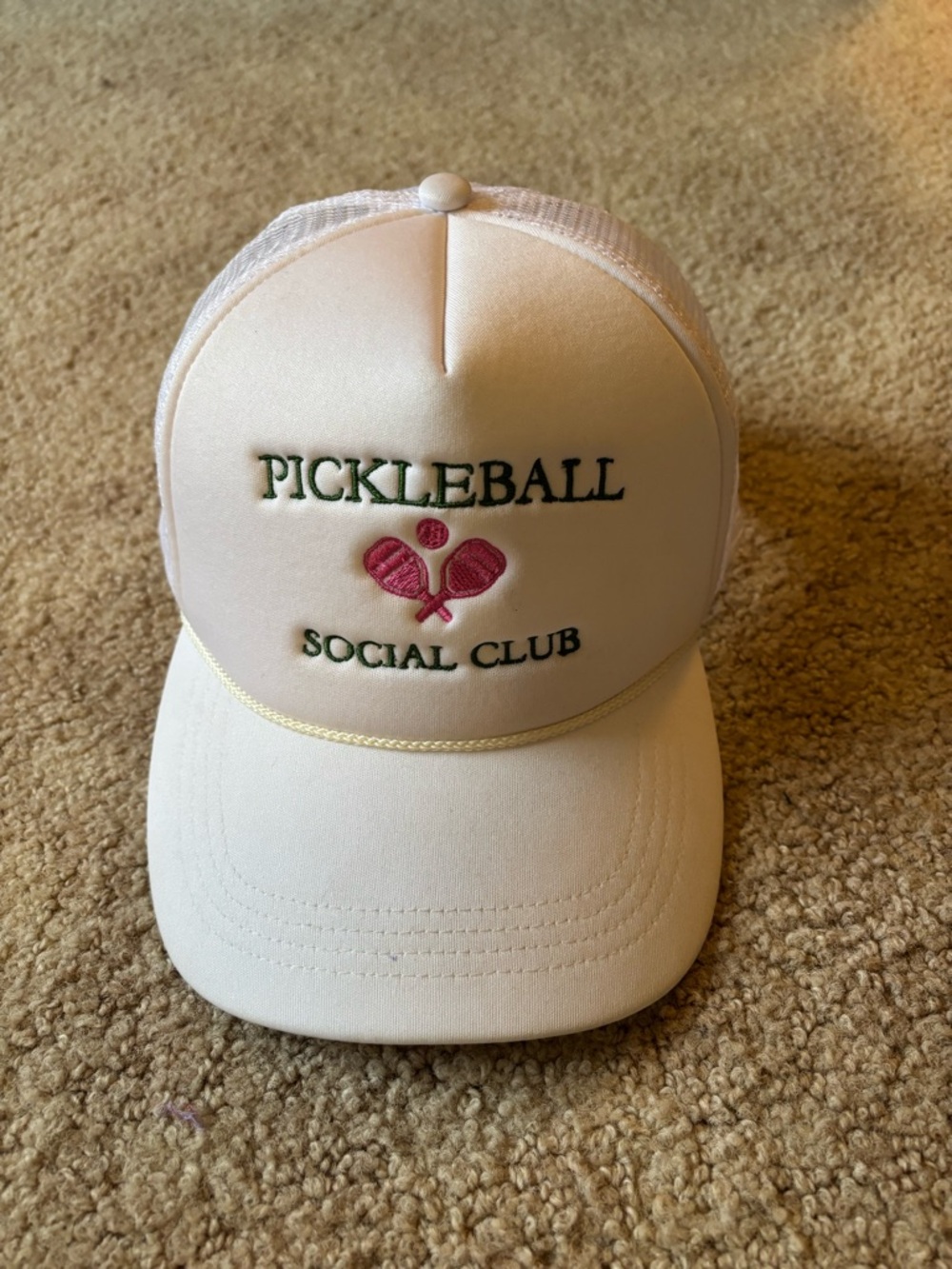 Pickleball White Trucker Hat